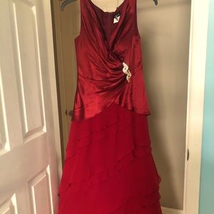 Red jovani prom or dress for a wedding